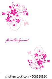 Abstract flowers background with place for your text