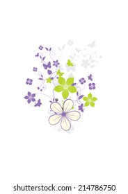 Abstract flowers background with place for your text