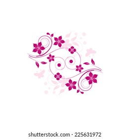 Abstract flowers background with place for your text