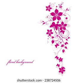 Abstract flowers background with place for your text