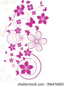 Abstract flowers background with place for your text