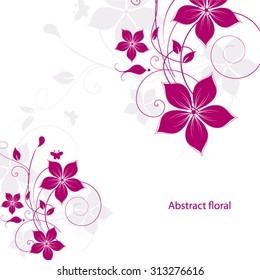 Abstract flowers background with place for your text