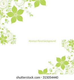 Abstract flowers background with place for your text