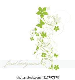 Abstract flowers background with place for your text