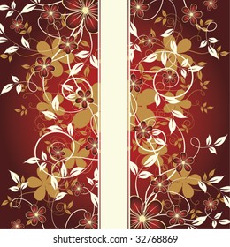 Abstract flowers background with place for your text