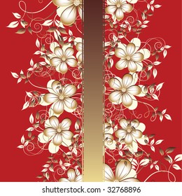 Abstract flowers background with place for your text