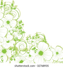 Abstract flowers background with place for your text