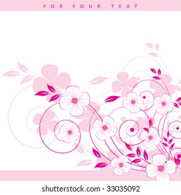 Abstract flowers background with place for your text
