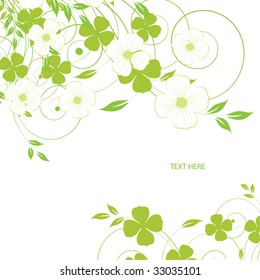 Abstract flowers background with place for your text