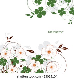 Abstract flowers background with place for your text