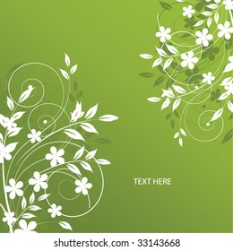 Abstract flowers background with place for your text