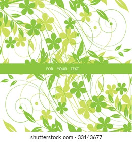 Abstract flowers background with place for your text
