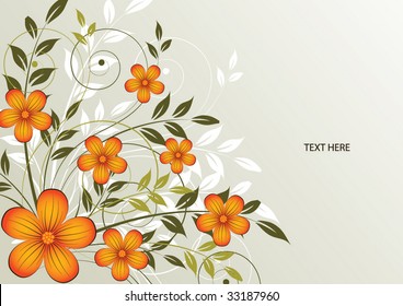Abstract flowers background with place for your text