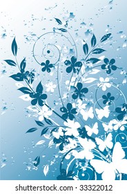 Abstract flowers background with place for your text