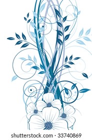 Abstract flowers background with place for your text
