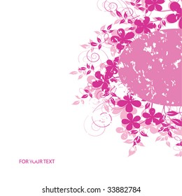 Abstract flowers background with place for your text