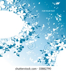 Abstract flowers background with place for your text