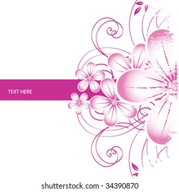 Abstract flowers background with place for your text