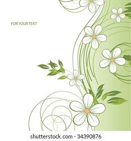 Abstract flowers background with place for your text