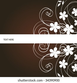 Abstract flowers background with place for your text