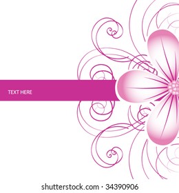 Abstract flowers background with place for your text