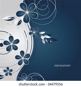 Abstract flowers background with place for your text