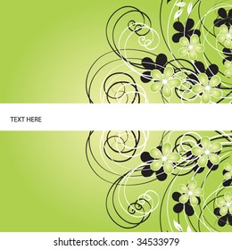 Abstract flowers background with place for your text