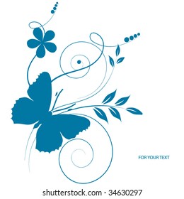 Abstract flowers background with place for your text