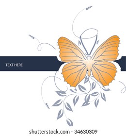 Abstract flowers background with place for your text