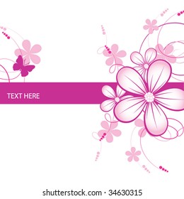 Abstract flowers background with place for your text