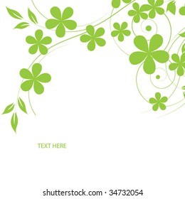 Abstract flowers background with place for your text