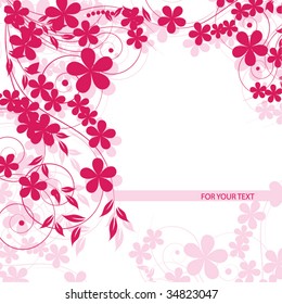 Abstract flowers background with place for your text