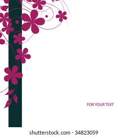 Abstract flowers background with place for your text