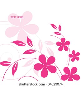 Abstract flowers background with place for your text