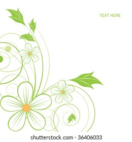 Abstract flowers background with place for your tex