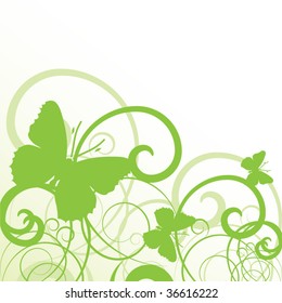 Abstract flowers background with place for your text