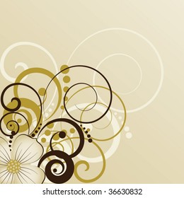 Abstract flowers background with place for your text