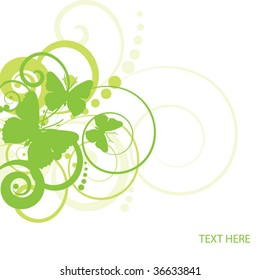 Abstract flowers background with place for your text