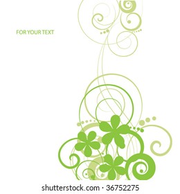 Abstract flowers background with place for your text