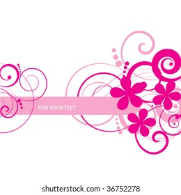 Abstract flowers background with place for your text
