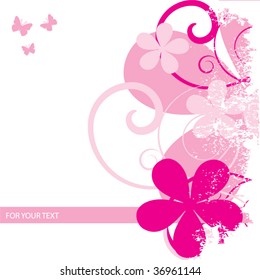Abstract flowers background with place for your text