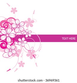 Abstract flowers background with place for your text