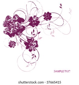 Abstract flowers background with place for your text