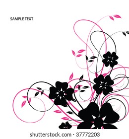 Abstract flowers background with place for your text