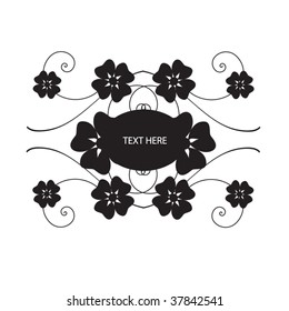Abstract flowers background with place for your text