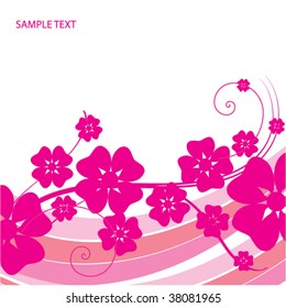 Abstract flowers background with place for your text