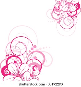 Abstract flowers background with place for your text