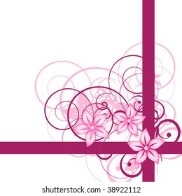 Abstract flowers background with place for your text