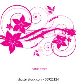 Abstract flowers background with place for your text
