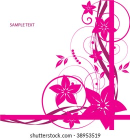 Abstract flowers background with place for your text